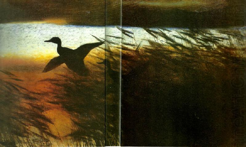 bruno liljefors sommarnatt, lyftande ander china oil painting image